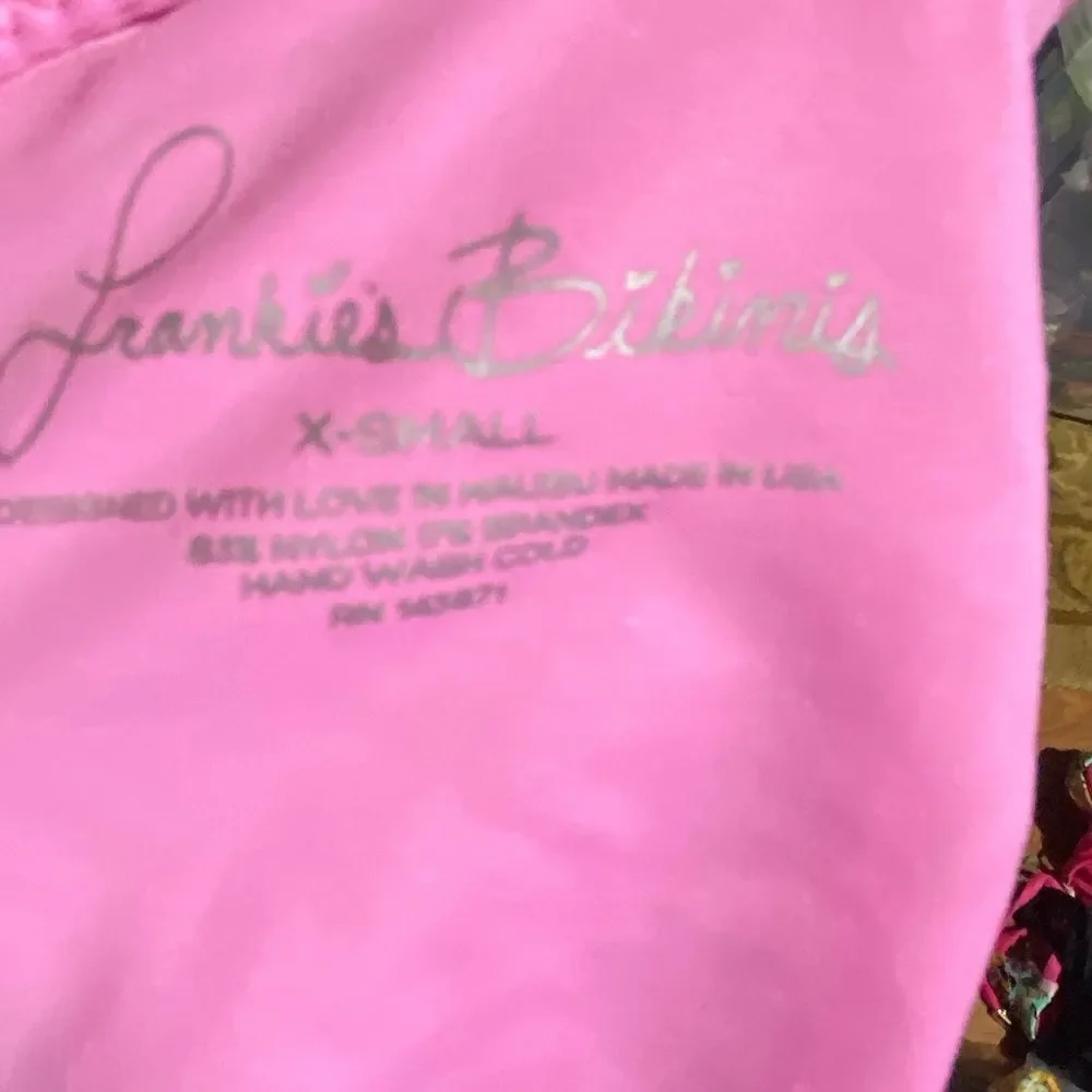 Frankie's Bikinis Crocheted Pink Bikini‎ Bottom
